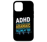 ADHD Reading Aramaic Glitch Text Neurodiversity Graphic Case for iPhone 12/12 Pro