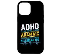 ADHD Reading Aramaic Glitch Text Neurodiversity Graphic Case for iPhone 12 Pro Max