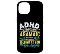 ADHD Reading Aramaic Glitch Text Neurodiversity Graphic Case for iPhone 14