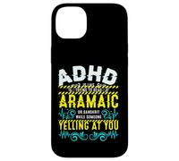 ADHD Reading Aramaic Glitch Text Neurodiversity Graphic Case for iPhone 14 Plus