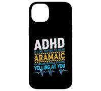 ADHD Reading Aramaic Glitch Text Neurodiversity Graphic Case for iPhone 14 Plus