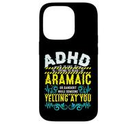 ADHD Reading Aramaic Glitch Text Neurodiversity Graphic Case for iPhone 14 Pro