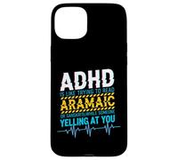 ADHD Reading Aramaic Glitch Text Neurodiversity Graphic Case for iPhone 15 Plus
