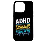 ADHD Reading Aramaic Glitch Text Neurodiversity Graphic Case for iPhone 15 Pro Max