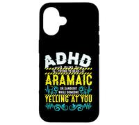 ADHD Reading Aramaic Glitch Text Neurodiversity Graphic Case for iPhone 16
