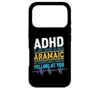 ADHD Reading Aramaic Glitch Text Neurodiversity Graphic Case for iPhone 17 Pro