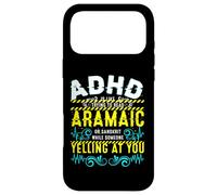ADHD Reading Aramaic Glitch Text Neurodiversity Graphic Case for iPhone 17 Pro Max