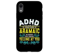 ADHD Reading Aramaic Glitch Text Neurodiversity Graphic Case for iPhone XR