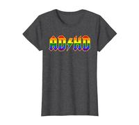 ADHD Rocking LGBT T-Shirt, Women, Dark Heather Grey, Small