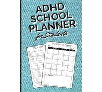 ADHD School Planner for Students: Daily, Monthly & Brain Dump Homework Organizer for Kids, Teens & College. An Ideal ADHD Life Task Journal.
