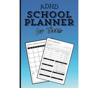ADHD School Planner for Teens: Daily & Monthly Checklist Journal for Students. An Ideal Homework Academic Organizer for Kids in Elementary, High School Teenagers & College.