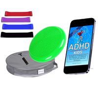 ADHD Sensory Kit for Kids, Wobble Cushion with Removable Cover and 4 Chair Bands for Kids with ADHD and Autism for Classroom & Home Use, Includes ADHD Strategies eBook