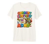 ADHD Sidequest Frog Knight Neurodivergent Humor Premium T-Shirt