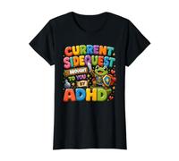 ADHD Sidequest Frog Knight Neurodivergent Humor Value Graphic T-Shirt