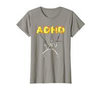 ADHD Skeleton Meme T-Shirt, Women, Slate Grey, Large