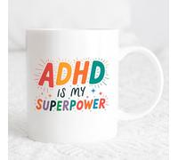 ADHD Superpower Mug - Neurodivergent Gift “ADHD is My Superpower” - Colourful ADHD Coffee Cup - 11oz Ceramic