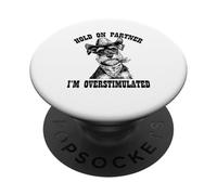 ADHD Western Howdy Partner Overstimulated Mini Schnauzer Dog PopSockets Adhesive PopGrip
