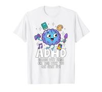 ADHD Why Finish One Task When You Can Start Five Awareness Value Graphic T-Shirt, Men, White, L