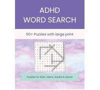 ADHD Word Search Puzzle Book: Word Searches with Easy to Read Print about Attention, Focus, Peace and More | 8.5 x 11 inches, 110 pages | 50+ Puzzle .... Gift for Vacations, Holidays and Free Times