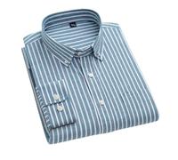Adhdyuud Men 100% Cotton Oxford Shirts Spring Casual Business Regular Fit Long Sleeve Dress Shirt t0c17-10 4XL