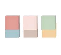 Adheive Note 3x3Inch Unlined Colorful Notes Paper Pocket Notepads 100Sheet/Pad Reminder On Book Fridges Calender Water Based Adhesive