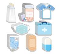 Adheive Notes Healthcare Themed Note Paper Notepads 30Sheets/Pad for Student Teacher Office Worker Writing Noting Hospital and Clinic Reminder Pad