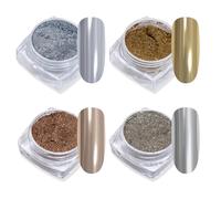ADHERE Metallic Chrome Mirror Powder Nail Art Kit - Magic Metallic Mirror Finish & Mirror-Like Effect | Non-Toxic, Salon-Quality, DIY Gel Nail Supplies