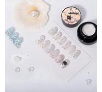 ADHERE Pearl Series - Fine Glitter Gel Nail Polish 1pc Shimmery Nail Polish Gel Polish for Nail Art Manicure Salon DIY at Home 5g (Pear White Pearl)