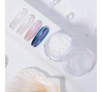 ADHERE Pearl Series - Nail Powder, Ultra-Fine Chrome Pearl Effect, Shimmer Nail Art Powder for UV/LED Gel & Regular Polish, DIY Mirror Finish for Salon-Quality Nails 0.3g (White Butterfly)