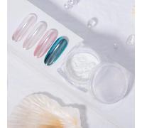ADHERE Pearl Series - Nail Powder, Ultra-Fine Chrome Pearl Effect, Shimmer Nail Art Powder for UV/LED Gel & Regular Polish, DIY Mirror Finish for Salon-Quality Nails 0.3g (Akoya)
