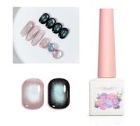 ADHERE Realm of Exotic Hues - 12ml Cat Eye Gel Nail Polish 1pc Holographic Magnetic Gel Polish, Soak off, for Manicure Salon DIY at Home (Oracle)