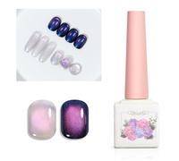 ADHERE Realm of Exotic Hues - 12ml Cat Eye Gel Nail Polish 1pc Holographic Magnetic Gel Polish, Soak off, for Manicure Salon DIY at Home (Cyber City)