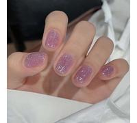 ADHERE Starry Diamond Series - 12ml Lavender Pink Crushed Diamond Gel, Dazzling Nail Varnish, 1pc Sparkly Shiny Reflective Glitter Gel Polish, for DIY and Nail Art Salon (Z15)