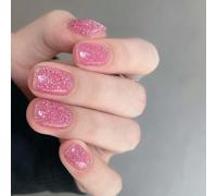 ADHERE Starry Diamond Series - 12ml Pink Crushed Diamond Gel, Dazzling Nail Varnish, 1pc Sparkly Shiny Reflective Glitter Gel Polish, for DIY and Nail Art Salon (Z19)