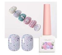 ADHERE The Ingredient Kitchen Collection - 12ml Clear Base, Colorful Glitter Sequins Gel Nail Polish 1pc Sparkle Shimmery Gel Polish for Nail Art Manicure Salon DIY at Home (Parsley Flakes)