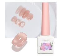 ADHERE Veiled Series - 12ml UV LED Gel Nail Polish, 1pc Soak Off Gel Polish for Women Nail Art Manicure Salon DIY Design at Home (Universal Nude)