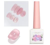 ADHERE Veiled Series - 12ml UV LED Gel Nail Polish, 1pc Soak Off Gel Polish for Women Nail Art Manicure Salon DIY Design at Home (Rose in Mist)