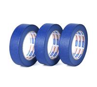 ADHES Blue Masking Tape For Painting And Indoor Decorating Painter Tape, UV Anti, Multi-Surface,DIY,Arts,Craft, 36mm x 41m, 3rolls for Sharp Lines Edge Treatment Color Separation