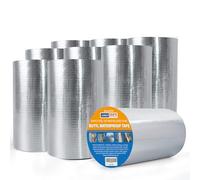 ADHES Butyl Tape Waterproof Tape, 9 Rolls x 8 inch x 16 feet, 47 mil Thick Aluminum Foil Tape Butyl Sealant tape for RV Repair, Window, Silicone, Boat and Pipe Sealing, Silver