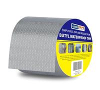 ADHES Butyl Tape Waterproof Tape Aluminum Foil Tape Sealan Tape 100mm x 5m(4inch x 5m), for RV Repair, Window, Silicone, Boat and Pipe Sealing, Glass & EDPM Rubber Roof Patching, Silver