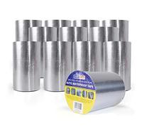 ADHES Butyl Tape Waterproof Tape Aluminum Foil Tape Sealan Tape 150mm x 5m(6inch x 5m), for RV Repair, Window, Silicone, Boat and Pipe Sealing, Roof Patching, Silver,12Rolls