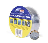 ADHES Butyl Tape Waterproof Tape Aluminum Foil Tape Sealan Tape,5cm x 5m,for RV Repair, Window, Silicone, Boat and Pipe Sealing, Glass & EDPM Rubber Roof Patching, Silver (5cm x 5m)