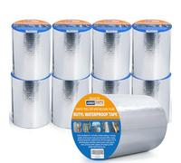ADHES Butyl Tape Waterproof Tape Aluminum Foil Tape Sealan Tape,6inch x 16feet, 9Rolls…
