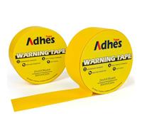 ADHES Hazard Tape Yellow Safety Warning 2 Rolls 50mm x 32m High Visibility PVC Self Adhesive Strong Adhesive Warning/Caution Tape, Floor Marking Tape