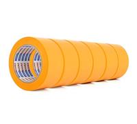 ADHES Orange Painters Tape Delicate Surface Advanced Masking Tape Multi Surface 7 day UV resistant Washi Tape, 50mm x 50m, 6rolls Painting Indoor,DIY,Arts,Craft for Sharp Lines and No Paint Bleed