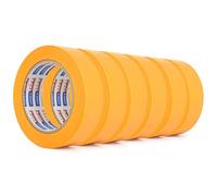 ADHES Orange Painters Tape Delicate Surface Advanced Masking Tape Multi Surface 7 day UV resistant Washi Tape, 30mm x 50m, 6rolls Painting Indoor,DIY,Arts,Craft for Sharp Lines and No Paint Bleed