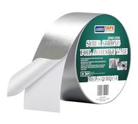 ADHES Professional Glass Fiber Aluminum Foil Tape, Withstand 80°C to 100°C, Fireproof Heat Resistant Tape, Reinforced Foil Duct Tape, for HVAC, Metal Repair Sealing and Insulation,50MM X 50M
