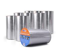 ADHES Waterproof Tape Butyl Tape Aluminum Foil Tape Sealan Tape Outdoor Use,8inch x 5m,for RV Repair, Window, Silicone, Boat and Pipe Sealing, Glass & EDPM Rubber Roof Patching, Silver,9Rolls