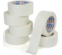 ADHES White Kraft Paper Tape, 50mm x 50m 6 Rolls Writable Heavy Duty Kraft Paper Packing Tape, cardboard boxes for Transportation and movement for Parcel Packaging Use