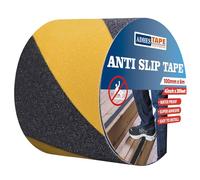 ADHES Yellow and Black Anti Slip Tape Heavy Duty 4In X 19.6Ft Hazard Caution Tape, Self Adhesive Strong Grip Warning Tape Safety Hazard Warning Stair Tread Tap for Indoor Outdoor
